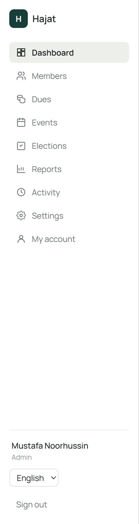 The sidebar